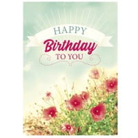 Postkarten, Geburtstag, 10,5cm x 14,8cm, 250 g/m², 24 verschiedene Designs, 24 Stück
