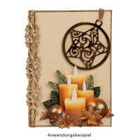 3-D Motive, Adventskerzen, 7,5-9,5cm, 10 Motive