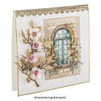 Deko-Blüten, Blütenköpfe, Ø 2,5cm, weiß-pink, 50 Stück