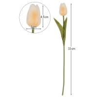 Deko-Blumen, Tulpen, 33cm lang, apricot, realistische Optik, 10 Stück