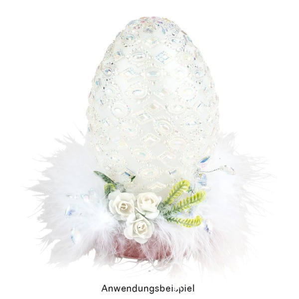 Kristallkunst, Zier-Bordüre, 10cm x 30cm, selbstklebend, klar irisierend