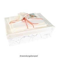 Geschenkboxen, rechteckig, verschiedene Größen, weiß, Rohlinge zum Weiterverzieren, 10 Stück