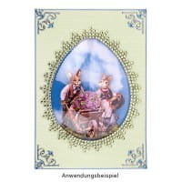 Passepartout-Grußkarten Ei, B6, Pastelltöne, inkl. Umschläge, 10 Stück