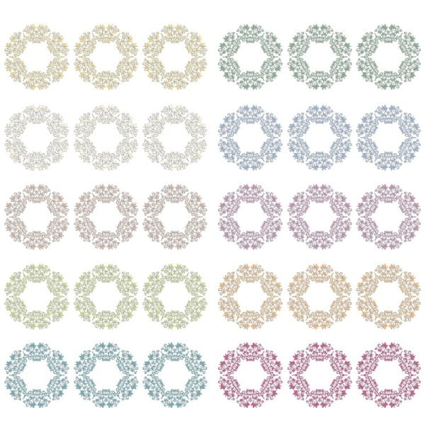 Transparent-Stickerbogen, Zierdeckchen, verschiedene Designs, 10cm x 30cm, 10 Bogen