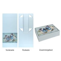 Diamond-Painting-Magnetboxen, Schmetterlinge, 21,5cm x 15cm x 6,5cm, 900g/m², 3 Stück