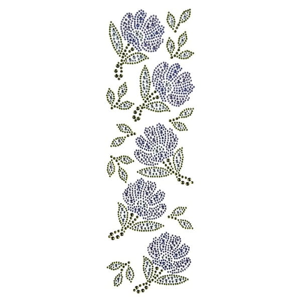Strass-Ornamente, Sortierung 1, mehrfarbig, teilweise mit Veredelung, 5 Bogen