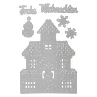 Stanzschablonen, Haus & Frohe Weihnachten, 6 Stück