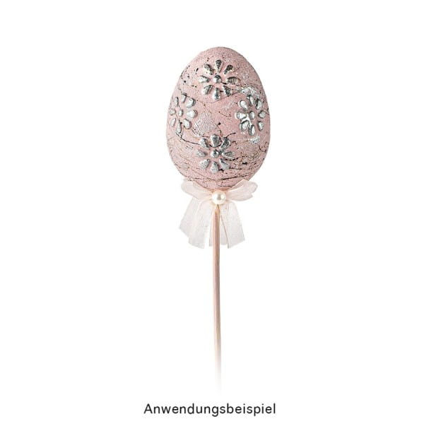 Deko-Eier, Ø 4cm, 5,8cm hoch, weiß, geprägte Ornamentik, 10 versch. Designs, 10 Stück