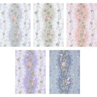 Motiv-Grußkarten, Blumenranken, B6, 230 g/m², 5 versch. Farben, inkl. Umschläge, 10 Stück