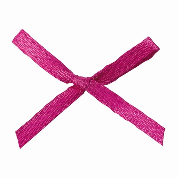Schleifen, Satin, Bandbreite 3mm, 50 Stück, pink