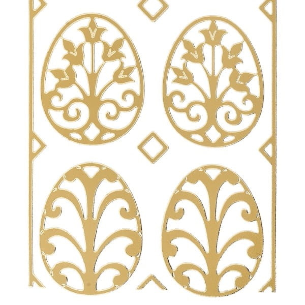 Sticker Schmuck-Ostereier, gold