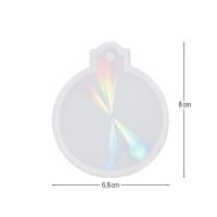 Silikonform, Holografie-Effekt, Weihnachtskugel, 6,8cm x 6,8cm x 0,8cm, lebensmittelecht