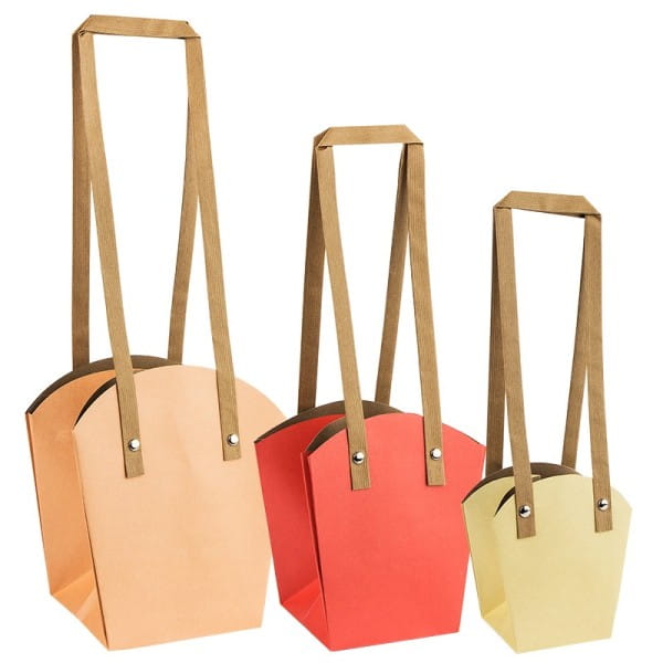 Geschenk-Taschen für Pflanzen, verschiedene Größen und Farben, 3 Stück