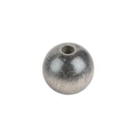 Perlen, Rund, Tigerauge, Ø 0,9cm, anthrazit-silber, 32 Stück