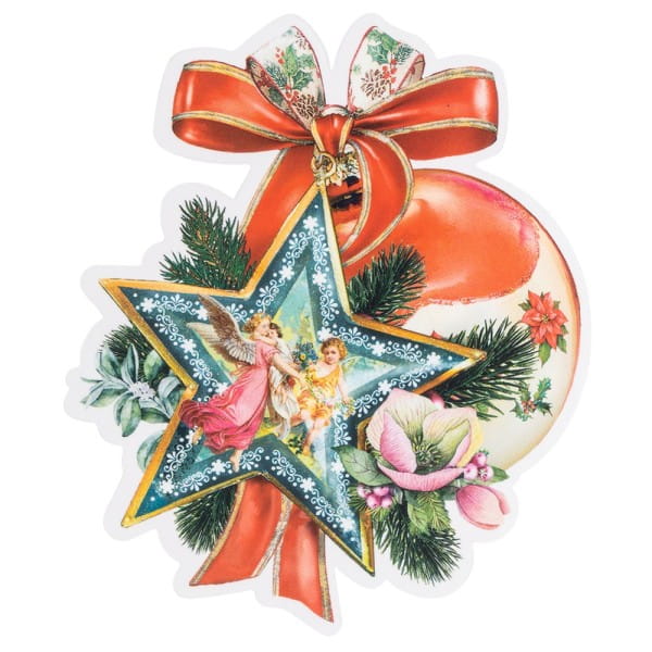 Transparent-Stickerbogen, Weihnachts-Baumschmuck, verschiedene Designs, 10cm x 30cm, 10 Bogen