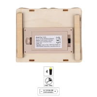 LED-Haus, Design 2, 12cm x 10cm x 15,1cm, warmweiß mit Timer