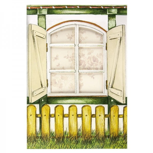Sichtfolien-Grußkarten "Fenster 1", 11,5cm x 16,5cm, inkl. Einleger & Umschläge, 40-teili
