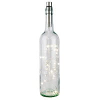 LED-Flaschenlicht mit 20 LED-Lichtern, Draht-Lichterkette, warmweiß