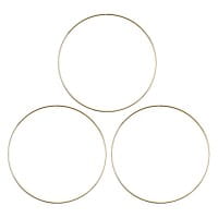 Metallringe, 3mm stark, Ø 20cm, gold, 3 Stück