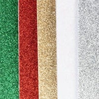 Moosgummi, selbstklebend, Glitzer 3, DIN A4, 2mm, verschiedene Farben, 10 Bogen
