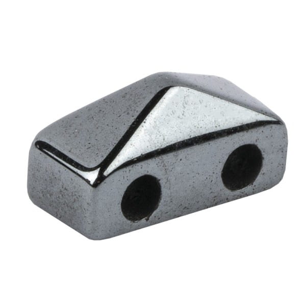 Hämatit-Perlen, Pyramide, 4mm x 6mm x 3mm, metallic-anthrazit, 60 Stück