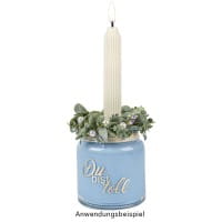 LED-Stabkerzen, creme, Ø2cm, 19cm hoch, LED in warmweiß, mit Flacker-Effekt und Timer, 2 Stück