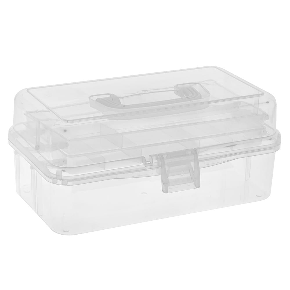 Mehrzweck-Aufbewahrungsbox, 32,8cm x 20cm x 14,5cm, transparent, aufklappbar | Sortier- & Aufbewahrungsboxen | Aufbewahrung & Ordnungshelfer | Bastelbedarf
