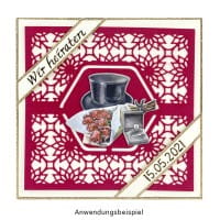 Präge-& Stanzschablonen, Aufstellkarte, 13,6cm x 13,6cm