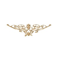 Metall-Ornamente, Design 29, 7,7cm x 4,8cm, hellgold, 3 Stück