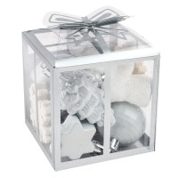 Baumschmuck, Vielfalt 2, versch. Designs & Größen, teilweise zum Aufhängen, weiß, 12 Stück