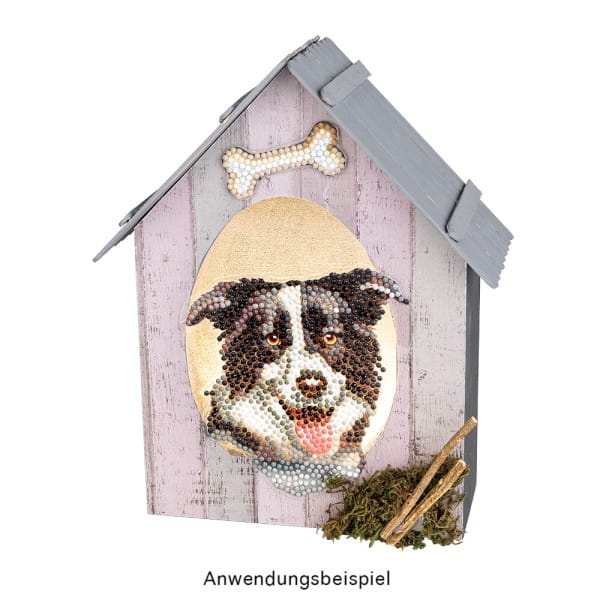Diamond-Painting-Sticker, Hunde, DIN A4, 4 Bogen