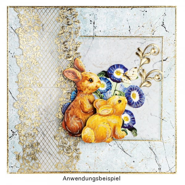 3-D Motive, Ostern, Gold-Gravur, 5,5-8cm, 10 Motive