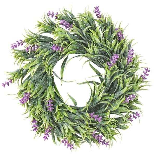 Deko-Kranz, Design 12, innen: Ø 9,5cm, außen: Ø 25cm, mit violetten Blüten | Kränze | Floristik | Deko- & Geschenkartikel