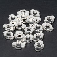 Perlenrahmen, Design 5, 1,9cm x 1,3cm, silberfarben, 33 Stück