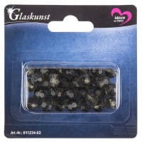 Glaskunst, Perlen, Kugel, Ø 1cm, facettiert, klar hellgrau, 30 Stück