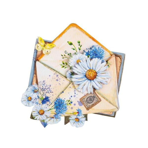 3-D Motive, Blumengrüße, 7,5-8,5cm, 10 Motive