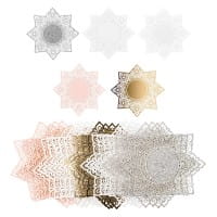 Laser-Kartenaufleger, Zierdeckchen, Ornament 3, Ø 14cm, 220 g/m², 5 Farben, 20 Stück
