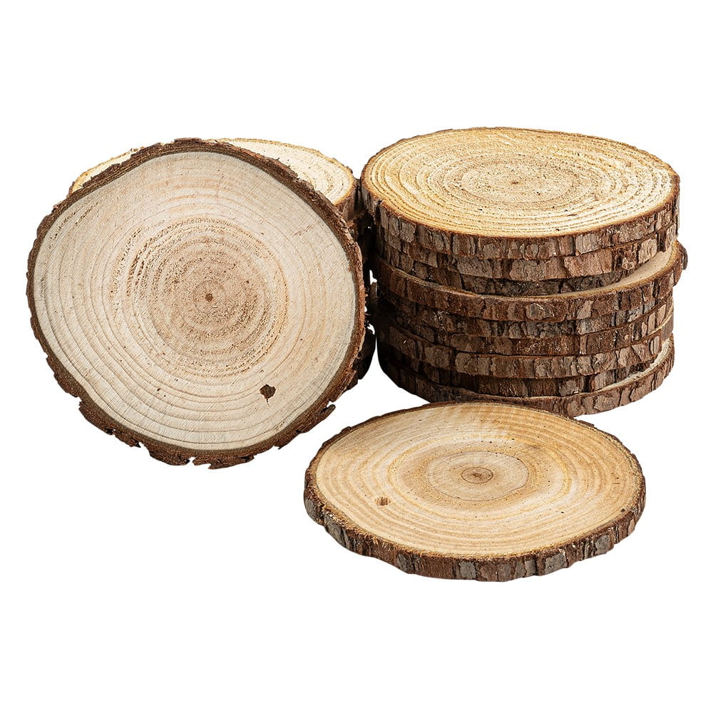 Baumscheiben, Ø 9cm bis 10cm, 0,6cm stark, 20 Stück | Baumscheiben | Holz | Bastelbedarf