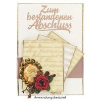 Stanzschablonen, Schriften, Zum bestandenen Abschluss, 4,4cm bis 8,1cm, 3 Stück