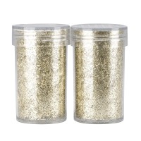 Metallic-Flakes, 2 Dosen mit je 3g, gold