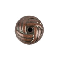Perlen, Knoten, 0,4cm x 1cm, braun-schwarz, 100 Stück