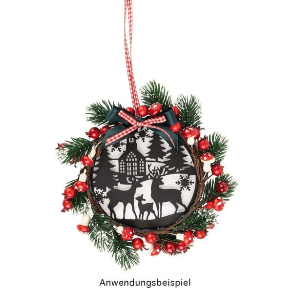 Stanzschablonen, Winterszene 2, 4 Stück
