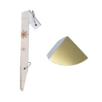 Magnet-Falt-Tanne, Design 2, Ø9,5cm, 17cm hoch, 180g/m², inkl. Tannenspitze
