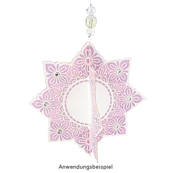 Laser-Kartenaufleger, Zierdeckchen, Ornament 3, Ø 14cm, 220 g/m², 5 Farben, 20 Stück