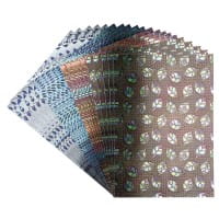 Motiv-Spiegelkarton, Blatt-Ornamentik, 4 verschiedene Designs, DIN A4, 20 Bogen