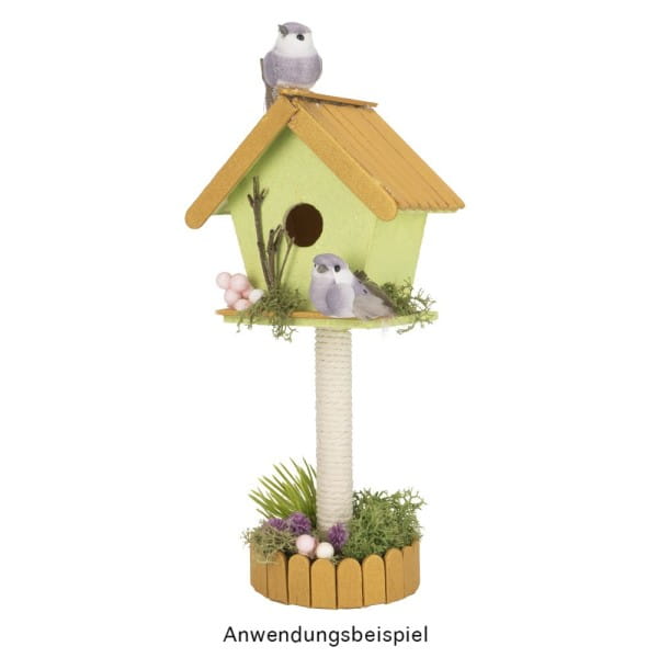 Deko-Federvögel, 5cm x 2,4cm x 2,3cm, 5 verschiedene Farben, 10 Stück
