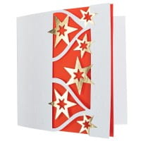 Deluxe-Grußkarten "Sterne", 16cm x 16cm, 10 Stück, inkl. Einleger & Umschläge
