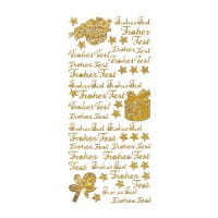 Sticker, Frohes Fest, gold