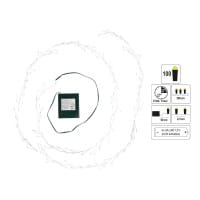 LED-Cluster-Drahtlichterkette, 100 LEDs in Warmweiß, 2,5cm Lichtabstand, inkl. Timer