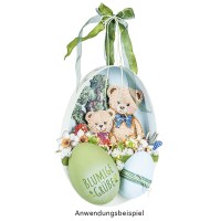 Geschenkboxen in Eiform, 2 versch. Größen, mit Deckel, weiß, 2 Stück
